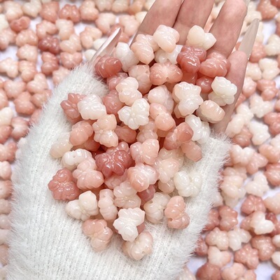 天然菩提根小蝴蝶白玉菩提雕刻菩提散珠DIY手串配饰配珠吊坠挂件