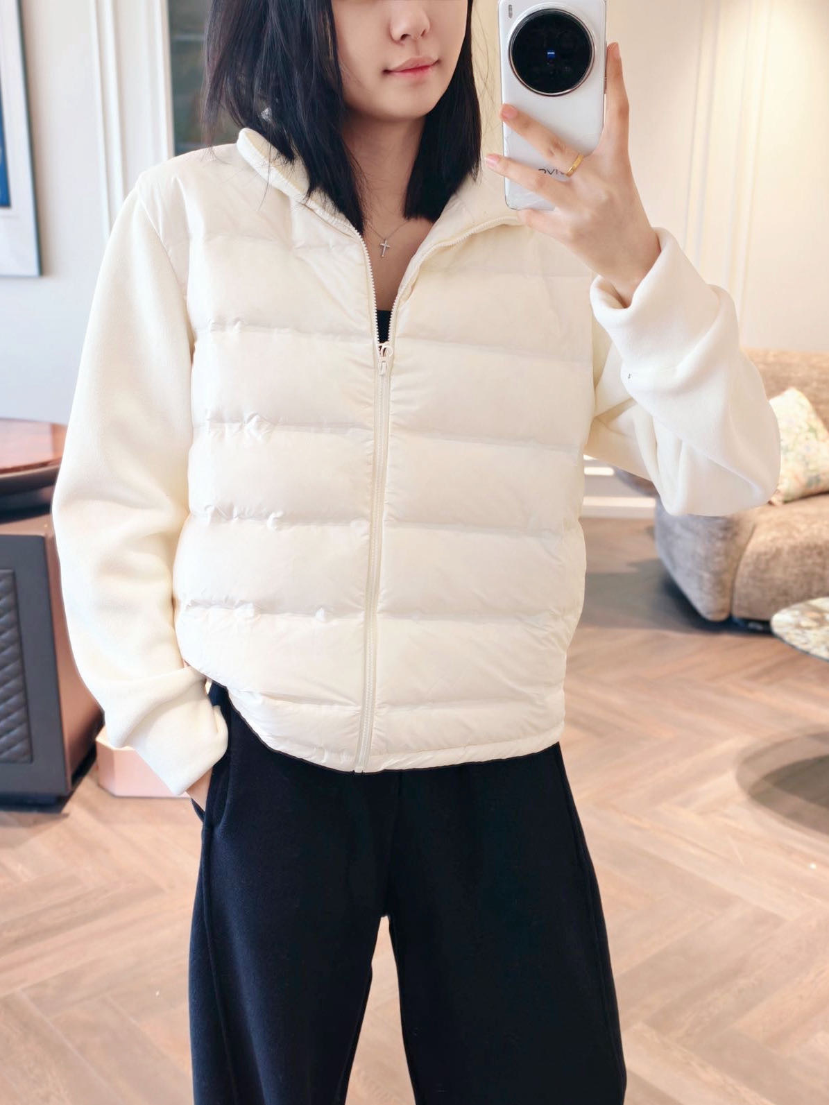 格桑米Gesamy匈牙利拼接羽绒服2025新款韩版时尚百搭