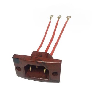 16A大功率免焊接带线电炒锅插座焊线多用锅电热锅胶木插座铜脚
