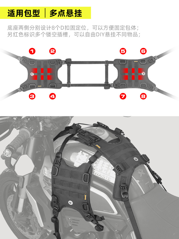 RHINOWALK RHINO 오토바이 연료 탱크 사이드 백 사이드 행잉 백 사이드 백 프론트 백