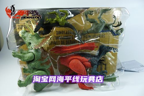 美泰侏罗纪全新套装大盗龙三角龙