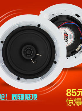 特价MATRX/2510 6.5寸天花喇叭吊顶音响音箱 高低音同轴吸顶喇叭