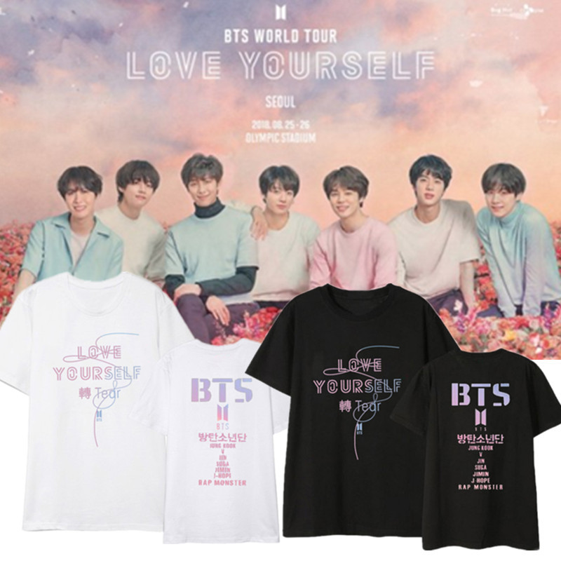 bts防彈少年團同款T恤專輯LOVE YOURSELF金泰亨同款短袖男女新夏在類目 女裝/女士精品, T恤中 - 來自Buy2taobao.com提供專業的淘寶代購服務
