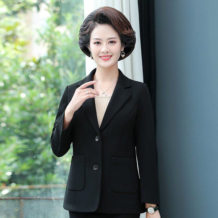 n49春秋外套中老年女2026新款妈妈气质洋气西装春装c03短款小西服