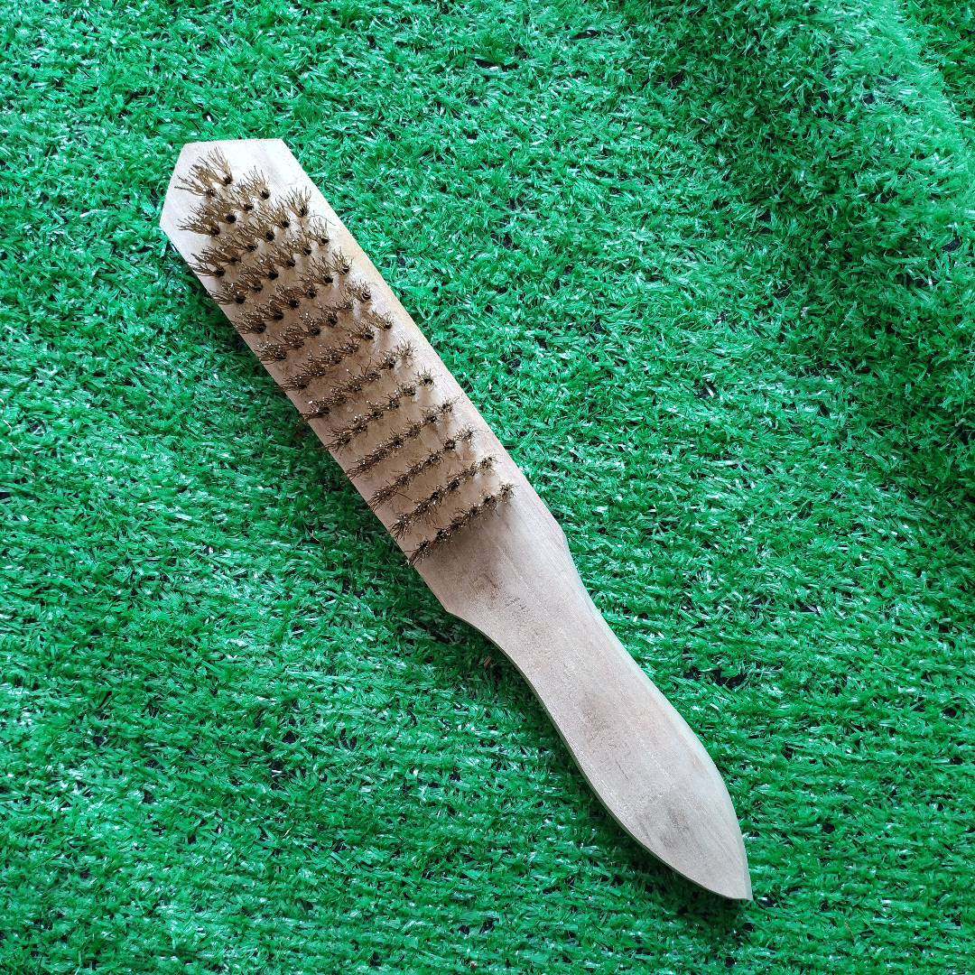 木柄钢丝刷金属清洁刷除漆除锈刷子钢丝板刷工业刷清洁刷木把刷