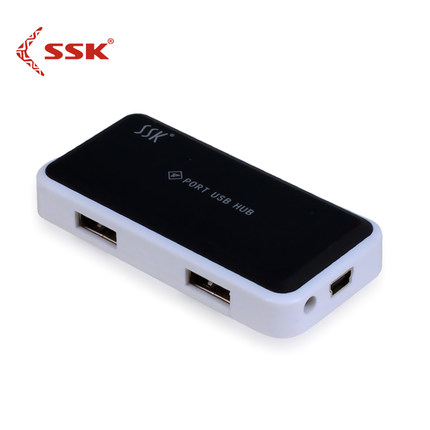 SSK飚王 风云SHU008 USB2.0 HUB 集线器 一拖4口 高速USB转换器
