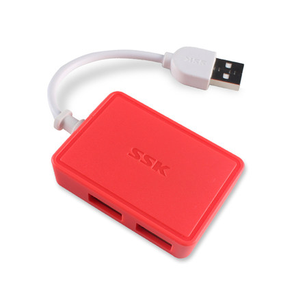 SSK/飚王 SHU200 USB2.0分线器 一拖四 4口集线 电脑扩展分线器