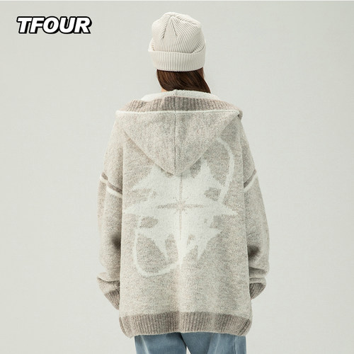 tfour柔软亲肤含羊毛针织开衫