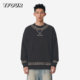 圆领宽松休闲长袖 TFOUR 复古费尔岛刺绣国潮情侣卫衣男ins春秋季