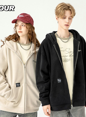 TFOUR 八芒星春秋冬季新款宽松卫衣潮牌美式加厚外套男女高级感