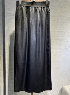 高腰通勤蓝大香云纱纯色