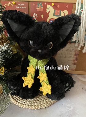 狗de猫柠普莱美猫咪玩偶围巾KUKI卡奇德文卷毛猫JMPRIME黑猫衣服