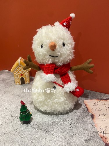 jellycat 圣诞春节雪人可爱服装定制玩偶帽子围巾原创设计可定制