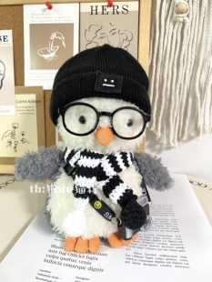 Jellycat18CM企鹅玩偶适配围巾小眼镜斜挎配饰娃衣搭配生日礼物