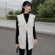 气质白色香风小马夹粗花呢背心上衣女2020韩版 秋冬流苏马甲外套