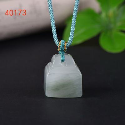 新疆天山翠玉石篆刻姓名吊坠定制
