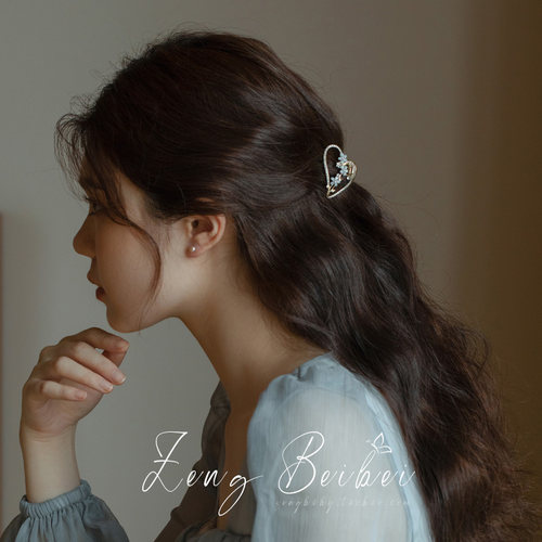 【仙美法式】镂空爱心抓夹