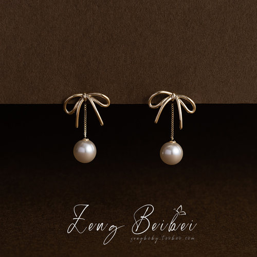 【特色两用】法式蝴蝶结耳饰