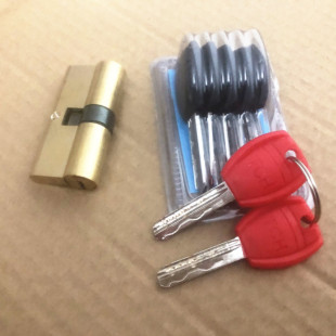 防盗门家用锁芯入户大门锁铜锁芯铝合金门不锈钢门锁头2+5钥匙