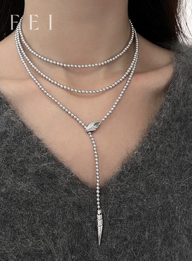 本命年灵蛇项链澳白小米珠