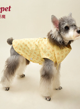 宠物牛仔衬衣春夏狗狗衣服小狗比熊泰迪博美潮牌大型犬金毛黄色猫