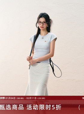 7Shiftin原创设计夏季新款T恤修身打底百搭收腰短袖基础上衣女