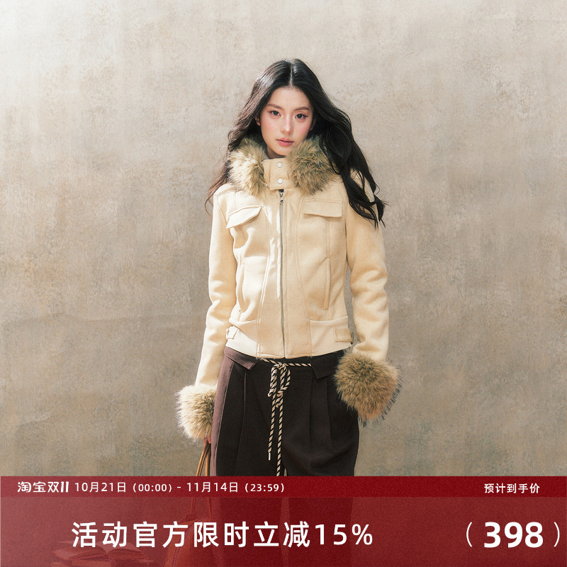 7shiftin2024冬季新品皮毛外套