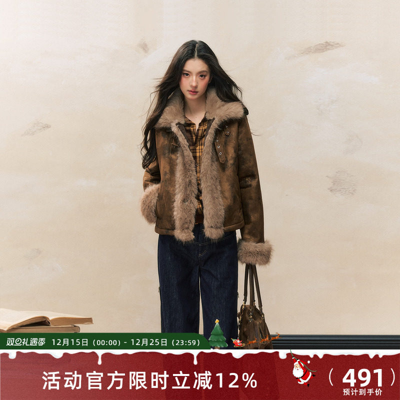 7shiftin2024冬季新品皮毛外套