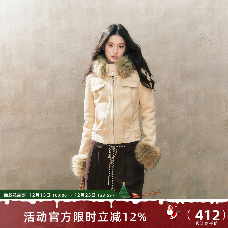 7shiftin2024冬季新品皮毛外套