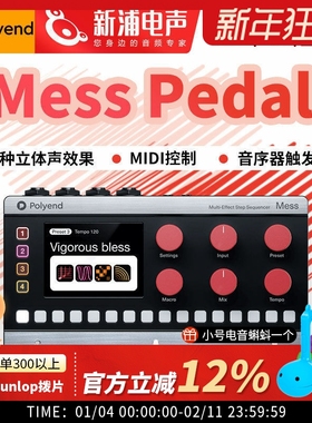 Polyend Mess 吉他单块 Pedal 踏板 立体声 音序器 125种效果