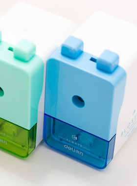 得力0744卷笔刀0740手摇式削笔器 可爱学生削笔机 转笔刀 文具