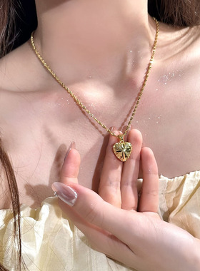 无注册商标爱心小众设计项链百搭