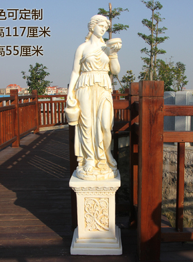 欧式人物像创意别墅庭院装饰摆件大型艺术工艺品模型落地花园雕i.