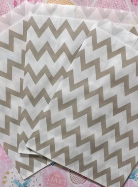 环保一次性纸袋 聚会点心防油包装袋 淋膜防潮包装袋 CH408波纹