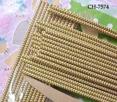 纸吸管 外贸环保一次性纸吸管 创意一次性吸管  CH7574卡其色