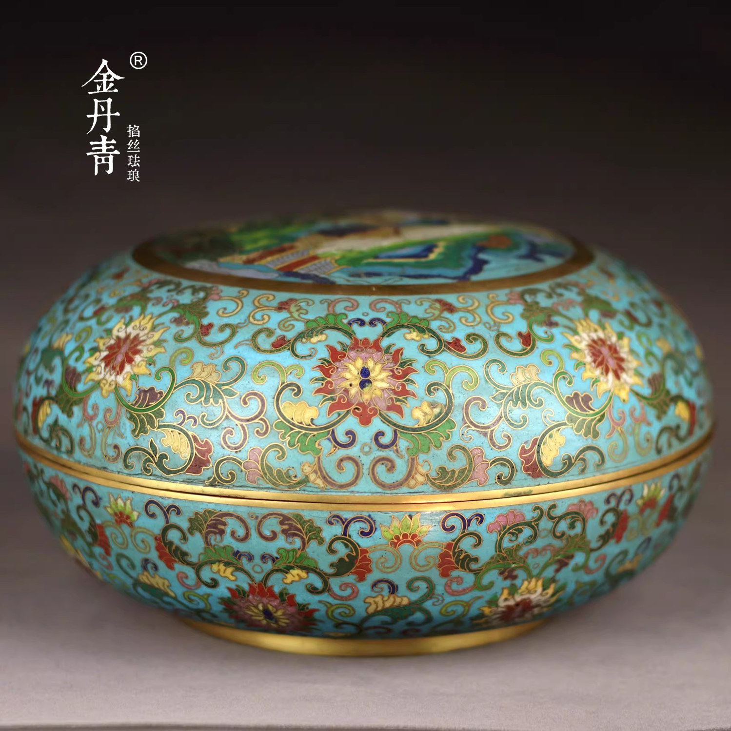 仿清代掐丝珐琅艺术品景泰蓝捧盒首饰盒结婚礼物 收藏商务礼品