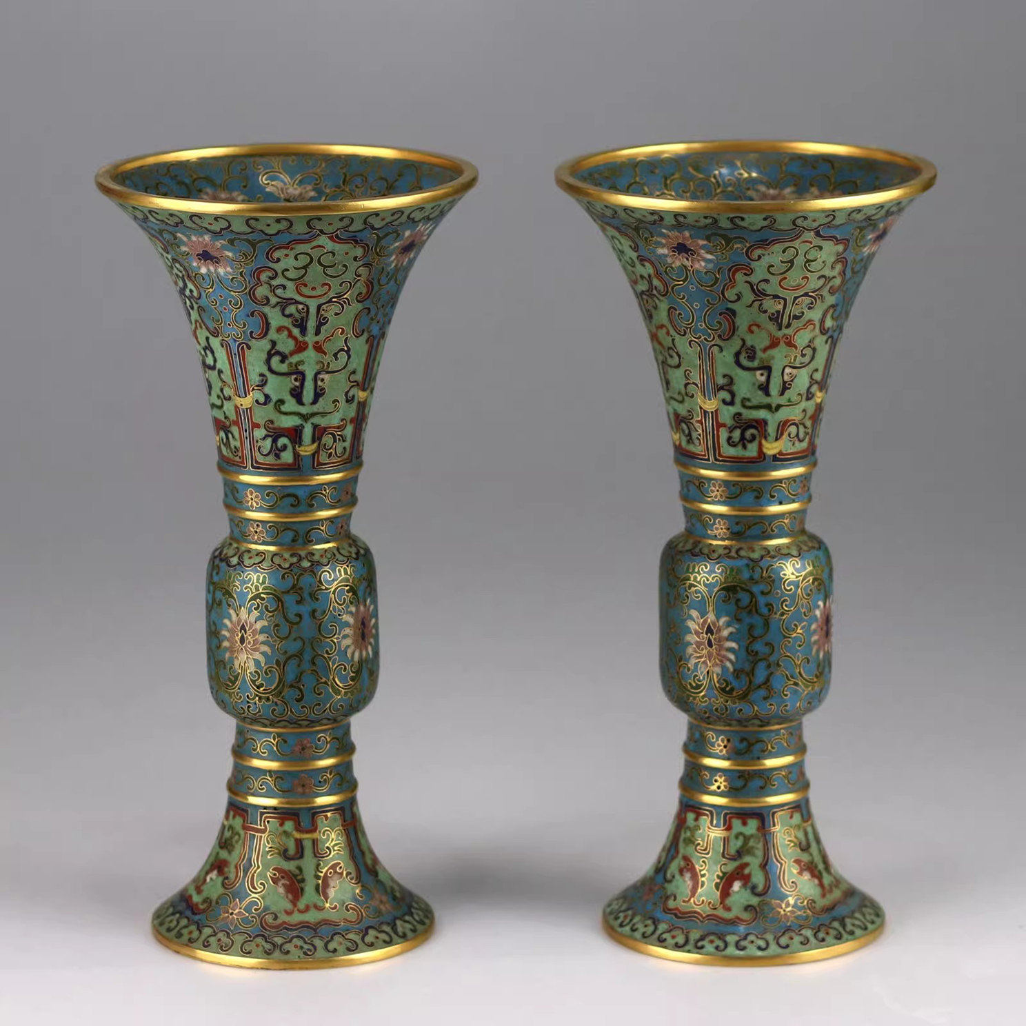 手工景泰蓝珐琅花觚花瓶工艺品  公司外事商务贵重礼品 客厅摆件