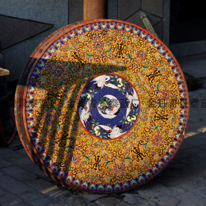 纯手工掐丝珐琅景泰蓝餐厅家具仿明清仿古典个性餐桌椅凳组合