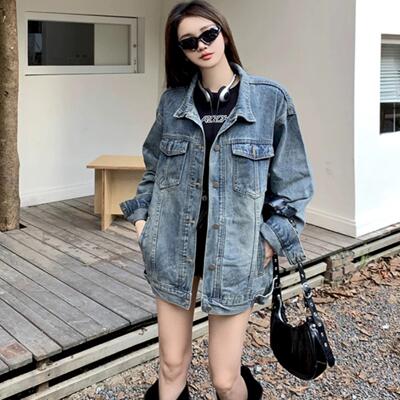 美式甜酷风牛仔长袖外套女