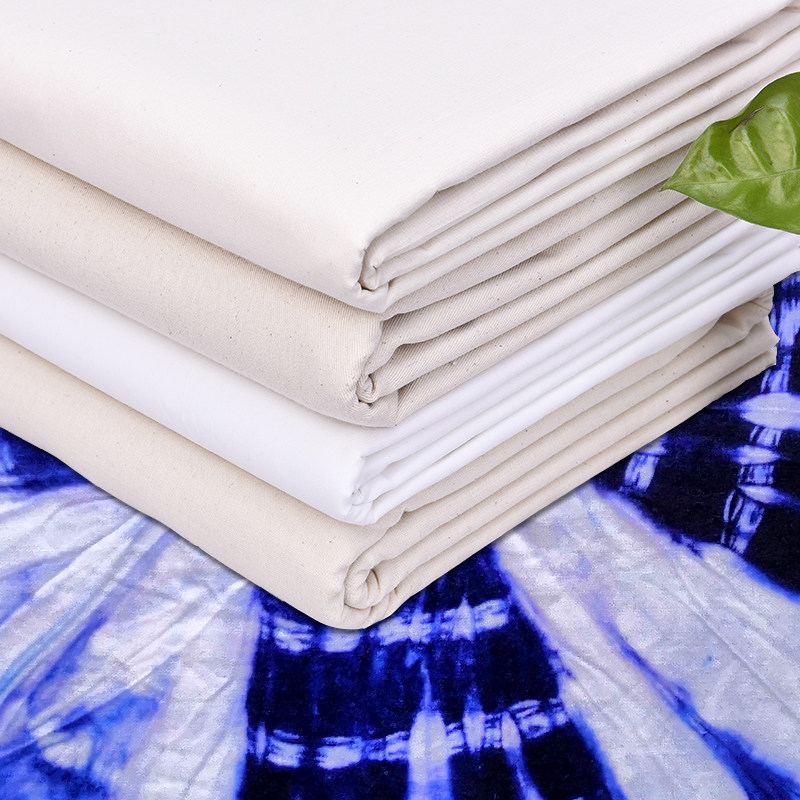 扎染diy手工纯棉白布坯布腊染全棉漂白布料制衣服装设计画布面料