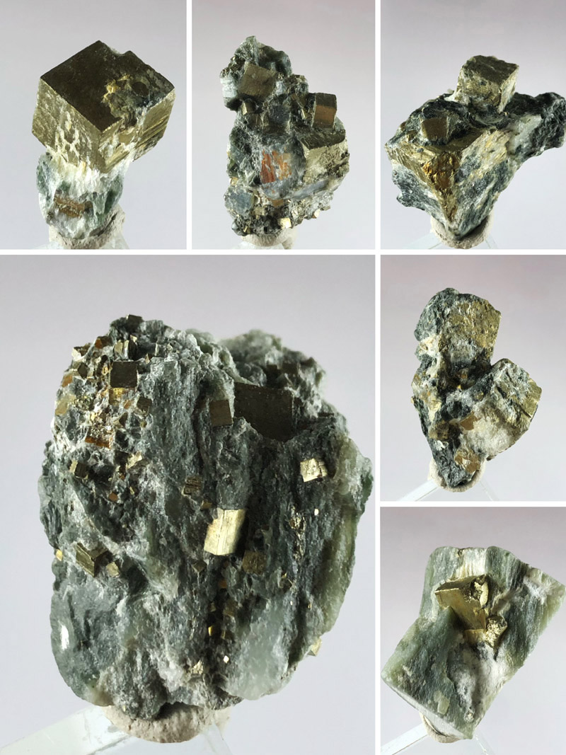 黄铁矿滑石共生矿天然水晶原石奇石儿童礼物岩石地质科普教学标本