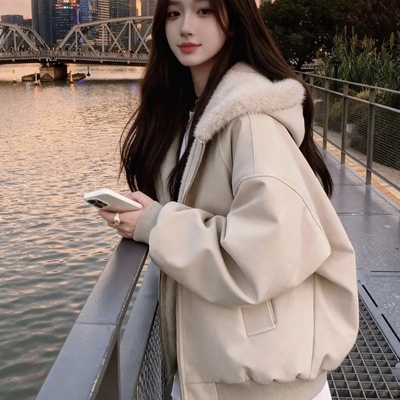 【官方推荐】羊羔毛绒棉服外套女