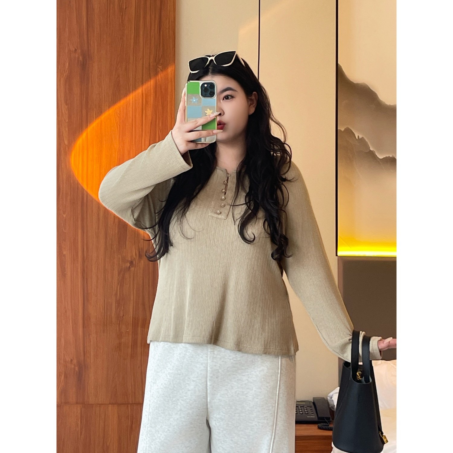 梵朵大码女装14309秋冬胖MM百搭半开领保暖显瘦针织内搭打底衫潮,女装/女士精品,大码内搭,淘宝优惠券,粉丝福利购,淘宝优惠卷