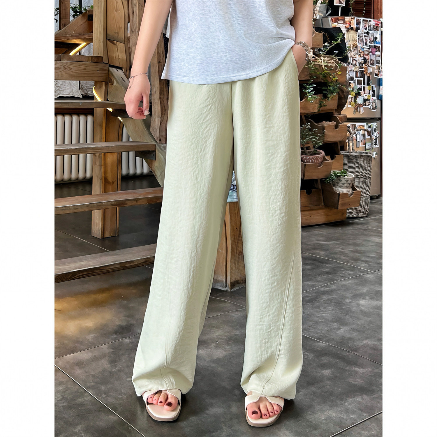 花契大码裤装15001夏季宽松遮肉阔腿裤女胖mm新款休闲裤子欧美风,女装/女士精品,大码裤装,淘宝优惠券,粉丝福利购,淘宝优惠卷