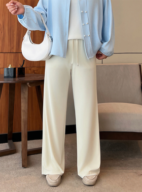 花契大码裤装13936春季2025新款胖mm显瘦垂感阔腿休闲防晒裤女