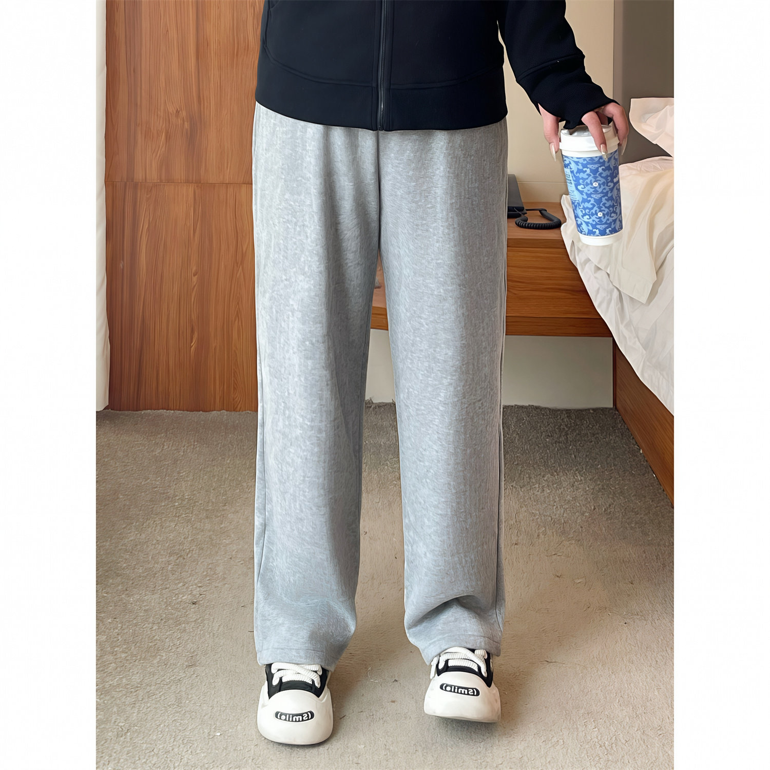 花契大码裤子15474加厚休闲哈伦卫裤冬季直筒宽松垂感窄版阔腿裤,女装/女士精品,大码裤装,淘宝优惠券,粉丝福利购,淘宝优惠卷