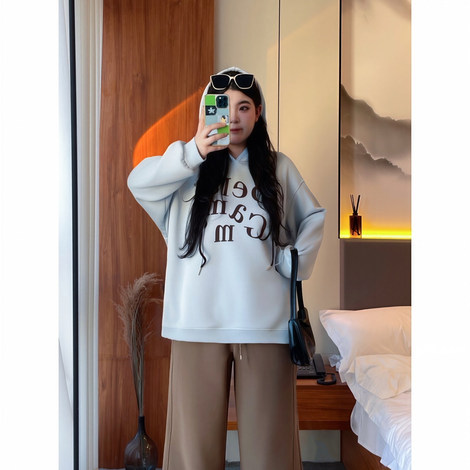 梵朵大码女装13959秋冬韩版套头宽松百搭加绒卫衣保暖休闲上衣,女装/女士精品,大码内搭,淘宝优惠券,粉丝福利购,淘宝优惠卷