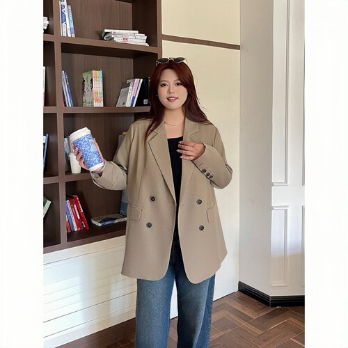 梵朵大码女装初秋气质西装外套小众休闲英伦风简约上衣15457S