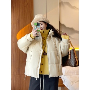 韩系宽松学院风棉服设计感小众棉衣外套 13077冬季 梵朵大码 女装