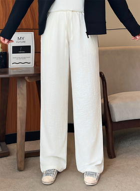 花契大码裤装11815松弛遮肉休闲裤秋季新款百搭慵懒垂坠感通勤风